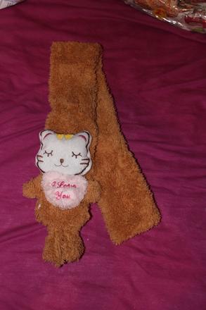 Dětská chlupatá šála kočička. vel. 68 - 80, 68