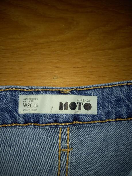 Džínsy moto, v. 26/30, zn. topshop, topshop,26