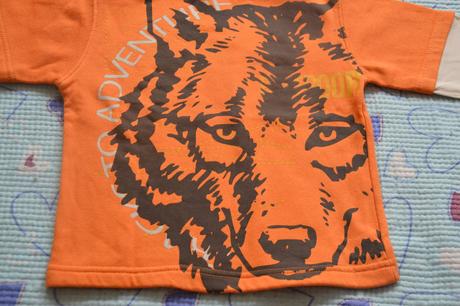 Silnější tričko s vlkem 98/104, c&a,98