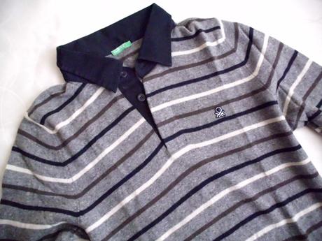 Vlna polo pásik, benetton,m
