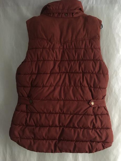 Vel. 34 rezavá teplá vesta - chybí kapuce, h&m,34