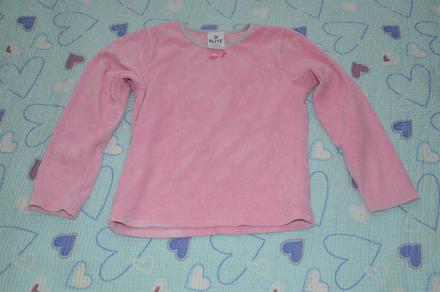 Sametová mikinka s mašličkou, 110