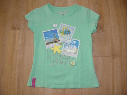 Dívčí zelené tričko zn. kugo vel.128, kugo,128