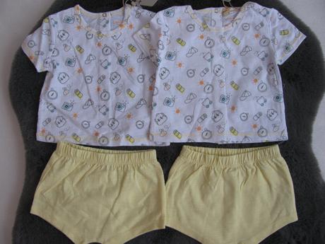 Letní set-tričko+ šortky - dvojčata/ v.50-56, 56
