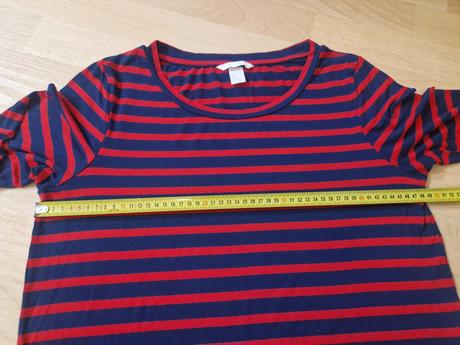 Tričko s dl.rukávem modročervené pruhy hm, h&m,s