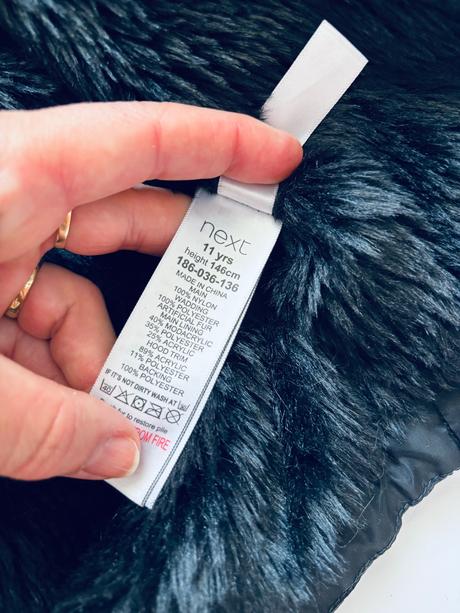 Bunda zimní next černé barvy - v.11 let, next,146