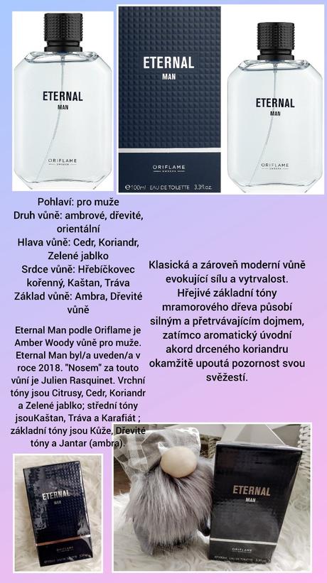 Eternal man oriflame pánská toaletní voda,