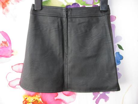 Dívčí černá minisukně z umělé kůže, f&f,116