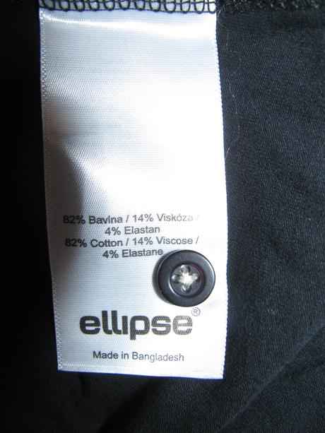 Dámské černé bavlněné pružné tričko, l