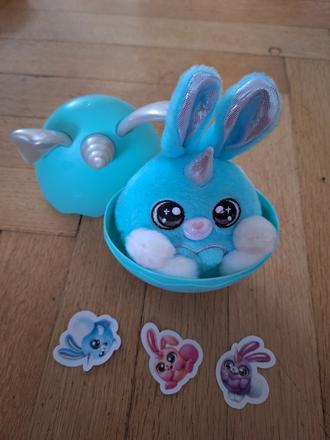 Plyšový zajíček jednorožec surprise zuru rinbocorn, 