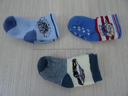 3x teplé chlapecké ponožky vel. 0-3 m, 62