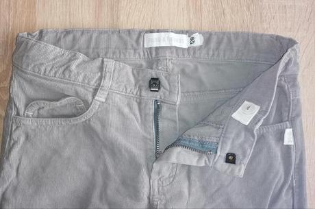 Šedé podšité manšestráky vel. 128, 128