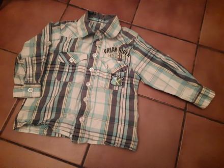 Klučičí frajeská košile proužky, kostičky, st. bernard,80