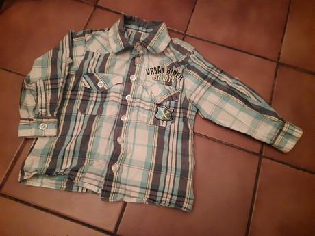 Klučičí frajeská košile proužky, kostičky, st. bernard,80