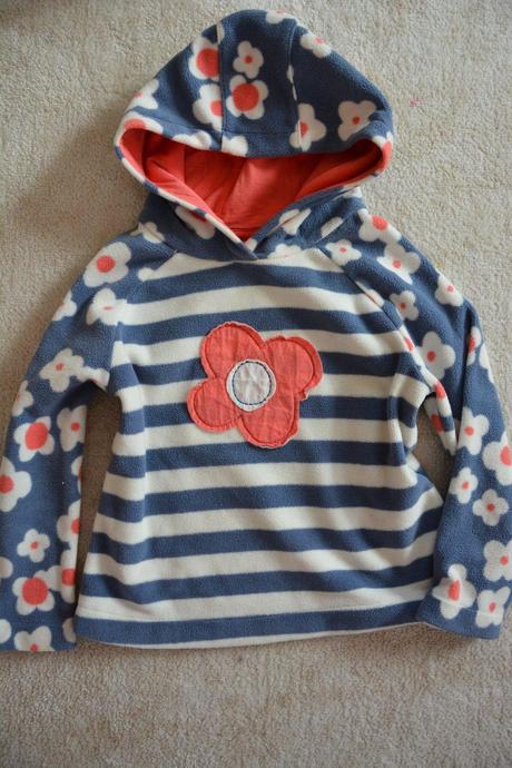 Pruhovaná mikina s kytkou, next,104