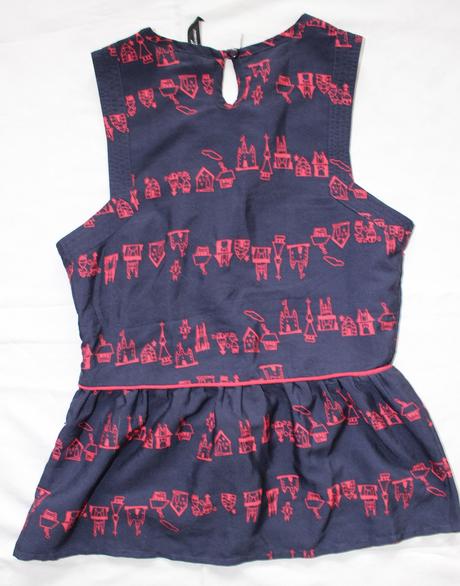 Ao105. šifónová tunika s domečky, 128