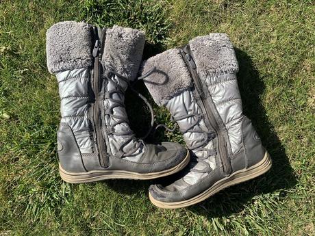 Boty & stříbrné sněhulky baťa vel. 34, baťa,34