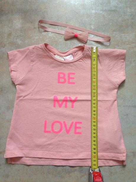 Zara tričko+čelenka 12-18m,86cm třpyt růžová mašle, zara,86