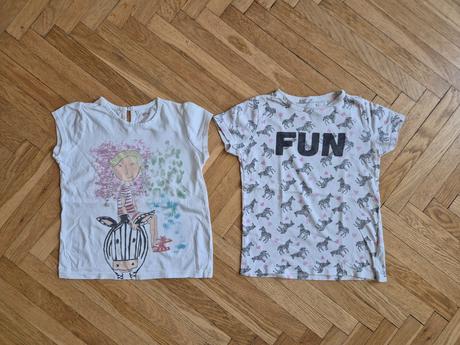 2x tričko se zebrou, sinsay,116