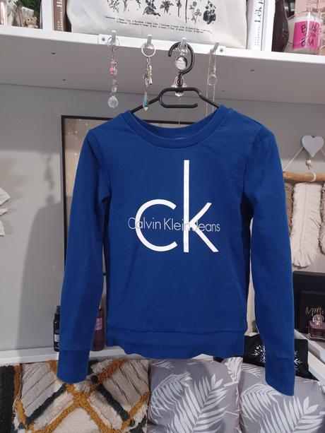 Královsky modrá mikina calvin klein xs/158-164, calvin klein,158