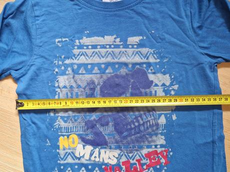 Tričko s dl.rukávem modré, lebka, f&f,134