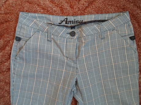 Hnědé šedé kalhoty kraťasy kapri, amisu,38