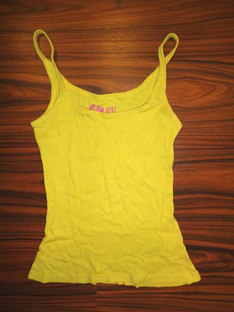 Žluté bavlněné žebrované tílko, just play,m
