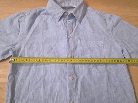 Košile s kr. rukávem pruhovaná hm, h&m,134