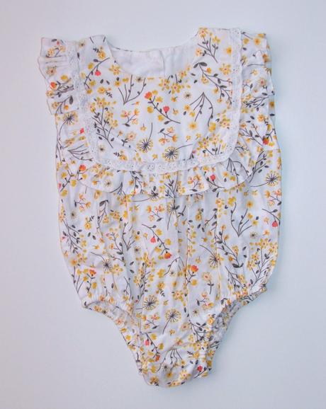 C345 květované plátěné body vel. 74, matalan,74