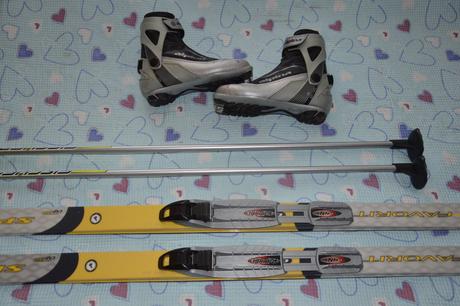 Běžky se šupinami 140 cm hůlky boty nnn alpina 36, sporten