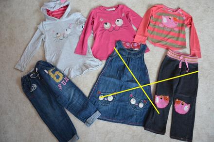 Komplet s kočičkou - už jen džíny, tunika a mikina, 104–116