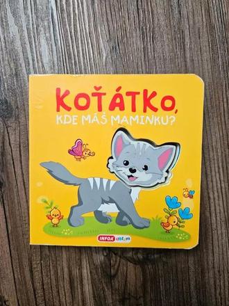 Dětská kniha knížka pískací leporelo koťátko kde m, 