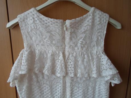 Bílé krajkové šaty šatičky, f&f,158