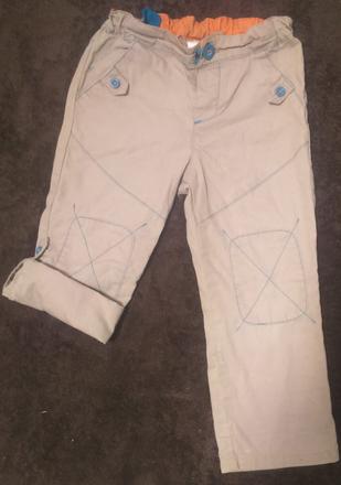 Plátěné kalhoty / 3/4ťáky - vel. 98, 98