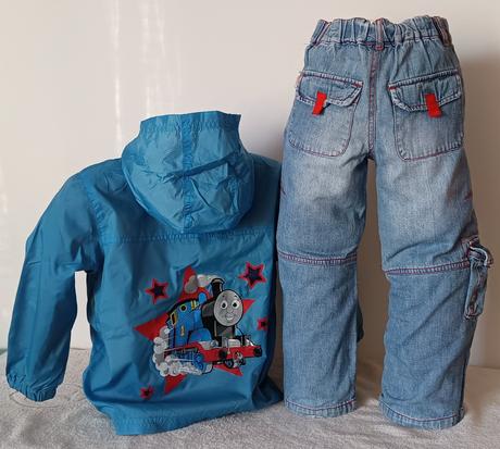 Bunda + džínové kalhoty mašinka tomáš, 98