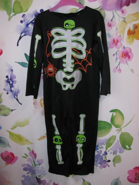 Karnevalový kostým-overal kostlivce,