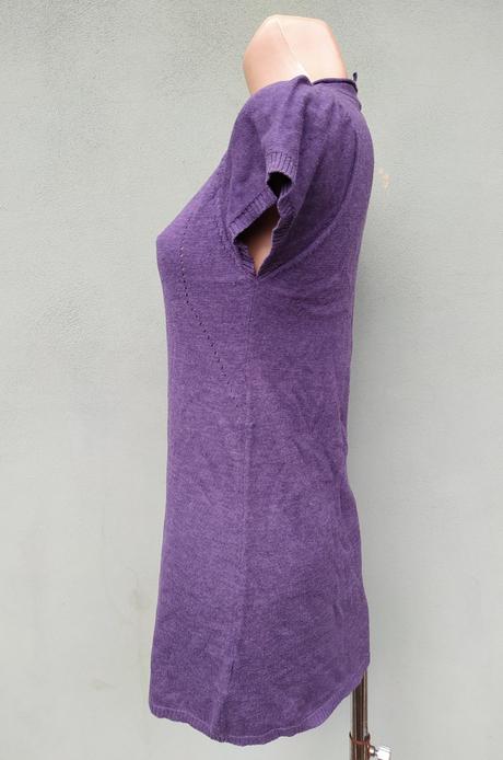 Fialové svetrové šaty multiblu - vel.s, s