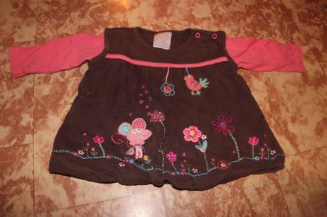 Dívčí šaty květy, ptáček, myšička vel. 68 - 80, 68