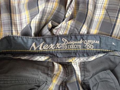 Cargo kratasy regular sedo zlute kostkovane 33, mexx,m