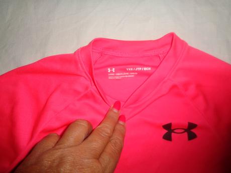 Krásné svítivě růžové tričko 122/128, under armour,122