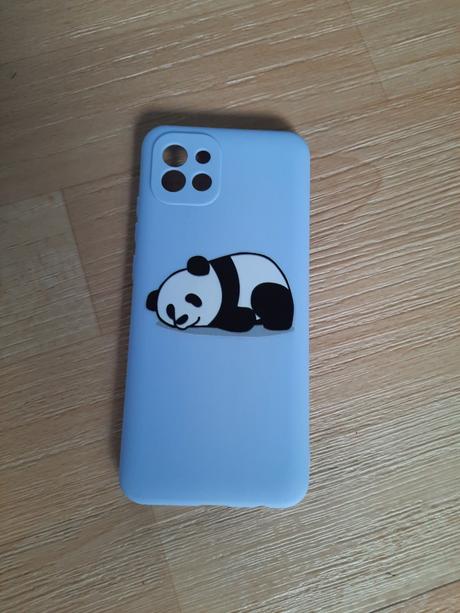 Silikonový obal modrý s pandou na telefon samsung, samsung