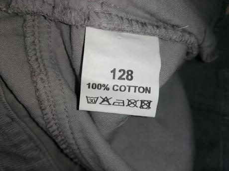 Šedé podšité manšestráky vel. 128, 128