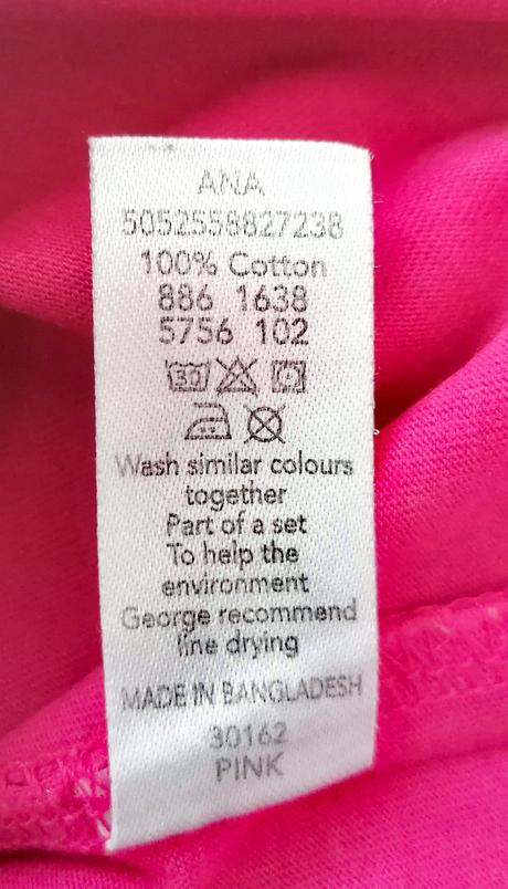 Malinové bavlněné tričko vel 110 - 116, george,110