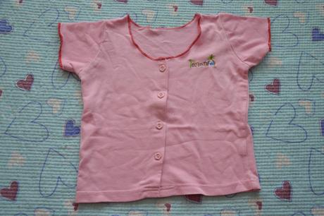 Růžové tričko s knoflíčky, tenerife, 110