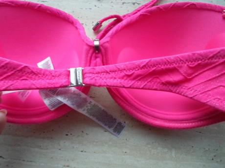 Růžové plavky plavková podprsenka 75c, new yorker,36 / 38 / m / s