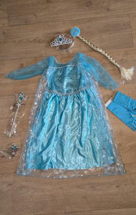 Ka301 karnevalový kostým elsa, frozen vel. 116,