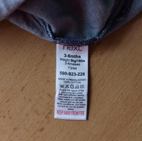 Šaty vel. 3 - 6 m, next,68