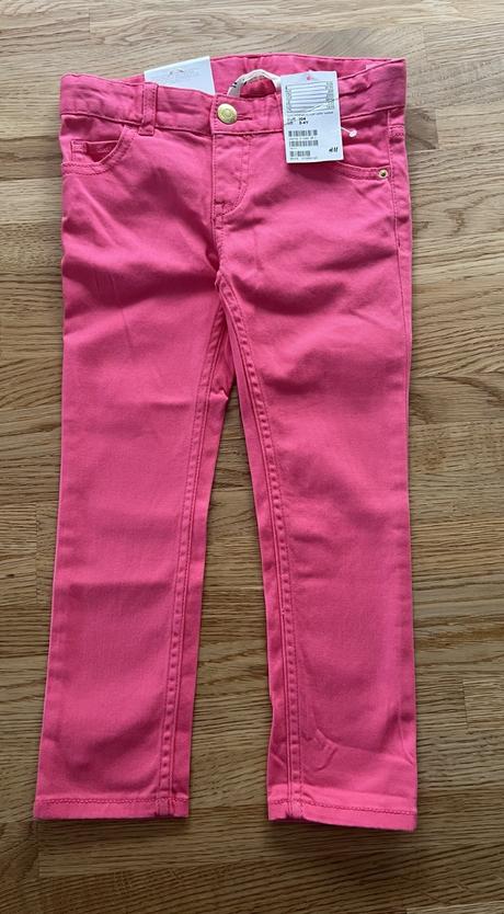 Džíny & kalhoty h&m růžové - vel. 104, h&m,104