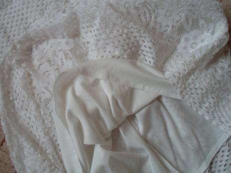Bílé krajkové šaty šatičky, f&f,158