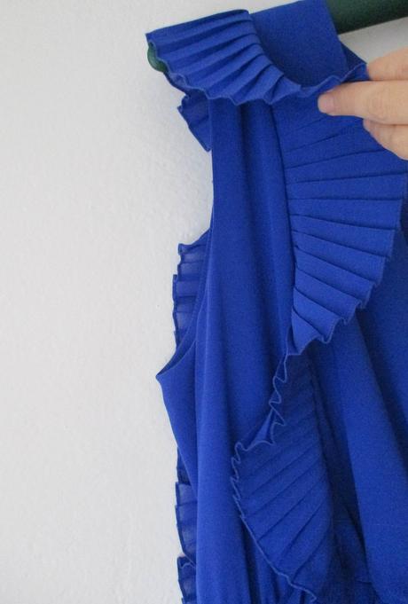 Dámské šaty midi plisované modré numoco xl 42, 42 / xl